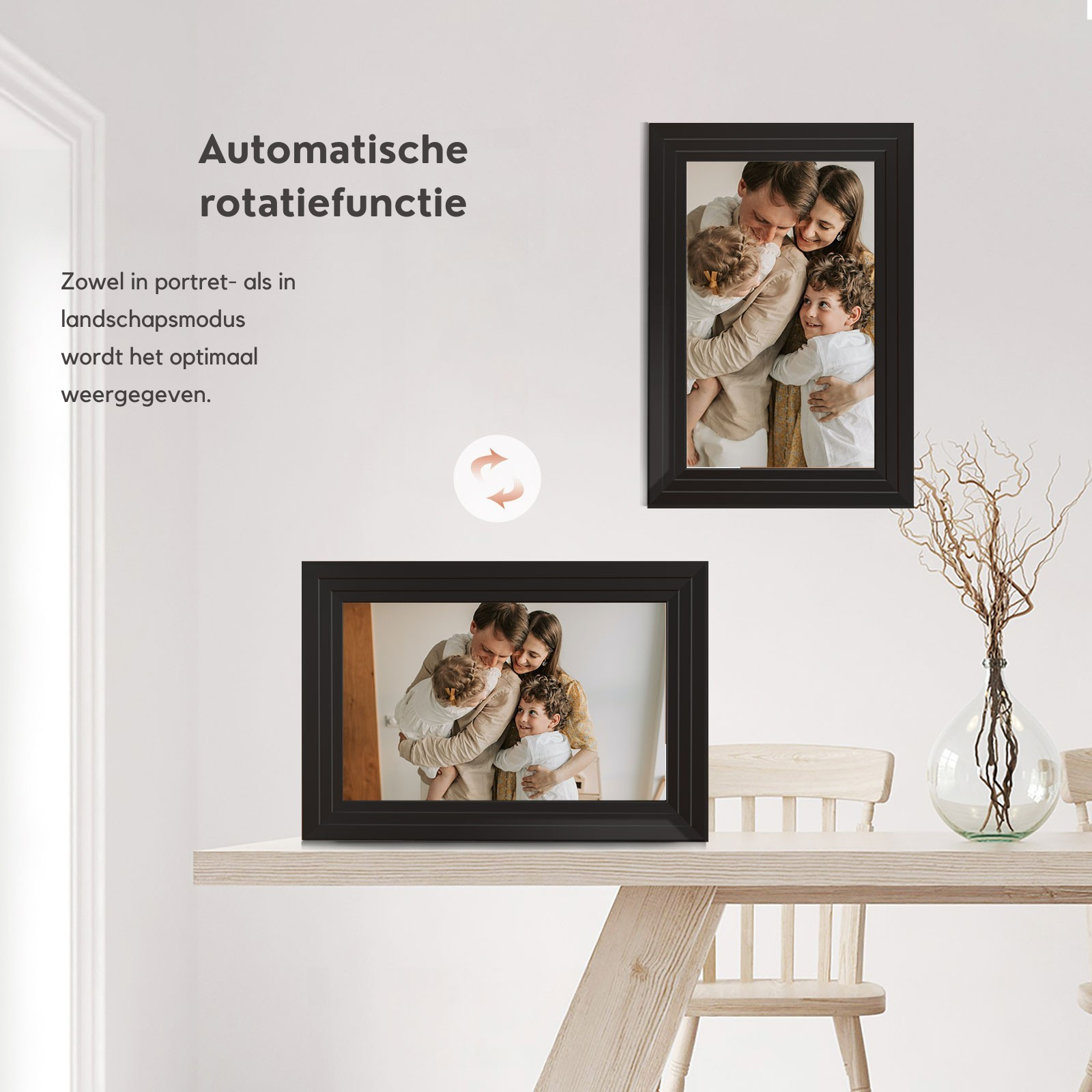 SolutionMarket® digitale Fotolijst 10.1 inch - zwart/wit