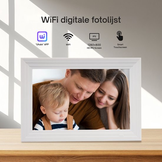 SolutionMarket® digitale Fotolijst 10.1 inch  – Zwart/wit