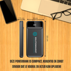 SolutionMarket® Powerbank 10.000 mAh – 22.5W Snellader - USB-A/USB-C - Digitale LED display - Universele Powerbanks Geschikt voor iOS/Android - Zwart