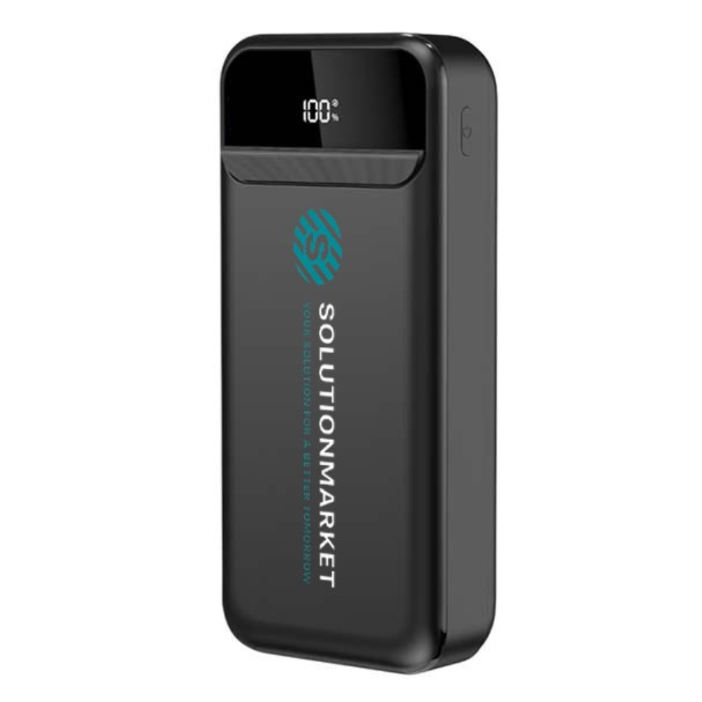 SolutionMarket® Powerbank 20.000 mAh – 22.5W Snellader USB-A/USB-C - Digitale LED display - -Universele Powerbanks Geschikt voor iOS/Android - Zwart