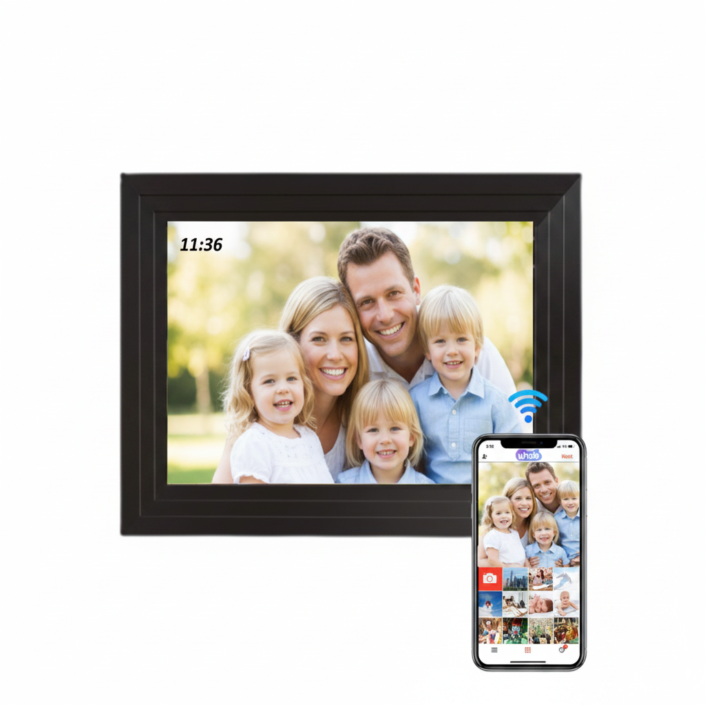 SolutionMarket® digitale Fotolijst 10.1 inch - zwart/wit