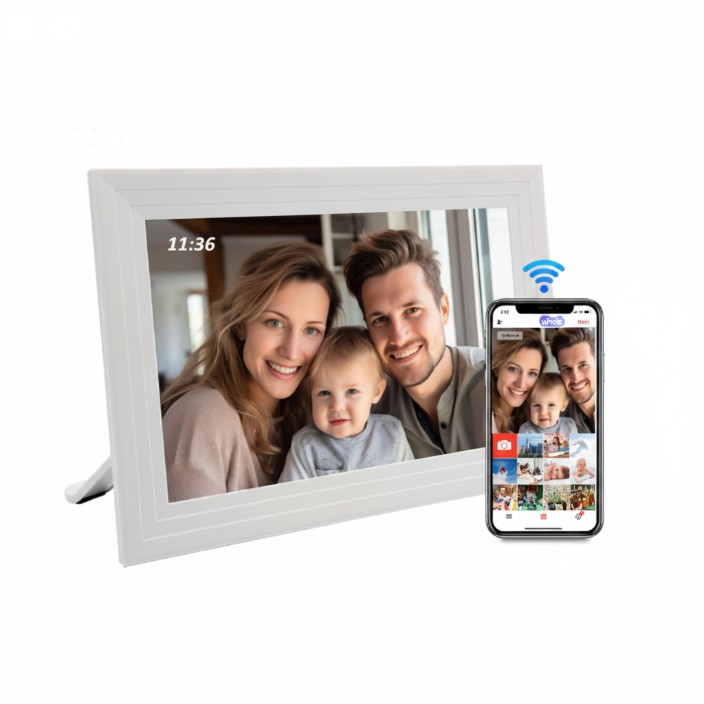 SolutionMarket® digitale Fotolijst 10.1 inch  – Zwart/wit
